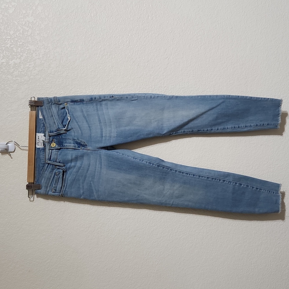 Frame Le Skinny de Jeanne Crop in Jerome Light Wash Size 25 - Picture 14 of 15